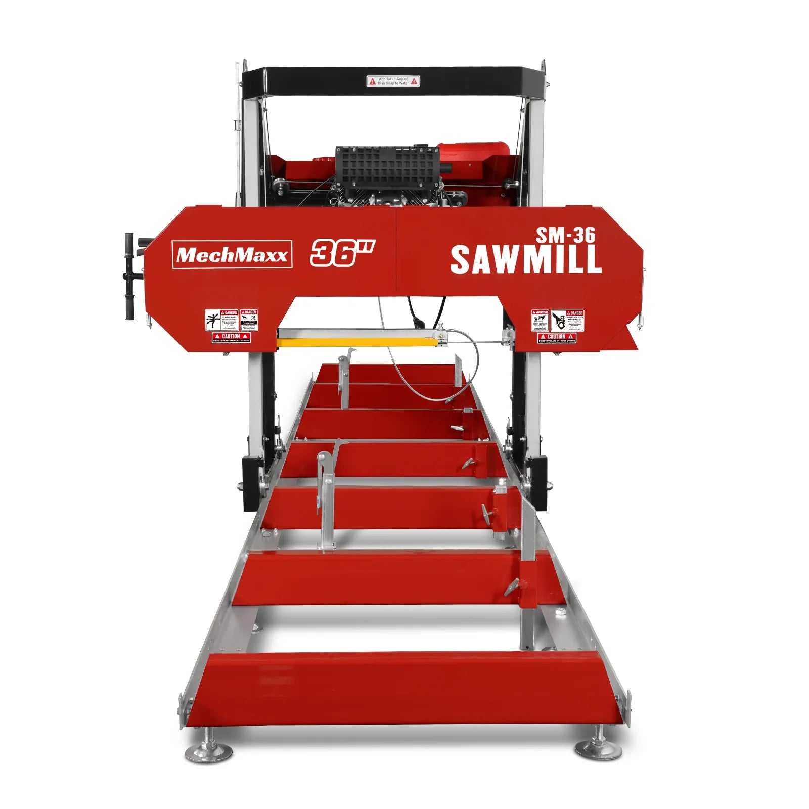 36" MAX Portable Sawmill with 25HP 750cc ZONSEN V-Twin Engine - 36" Cutting Width, 20' Track, Includes 10 Blades - Model SM36MAX